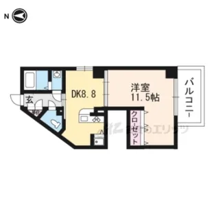 VAIL京都御苑【409号室】の間取り