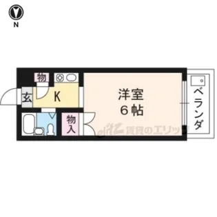 「サンリーベ衣笠」【2階】の間取り