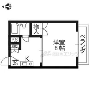 クレセント・ヴィラ【4B号室】の間取り