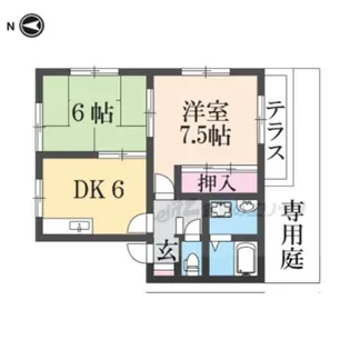 アルム法勝寺【101号室】の間取り