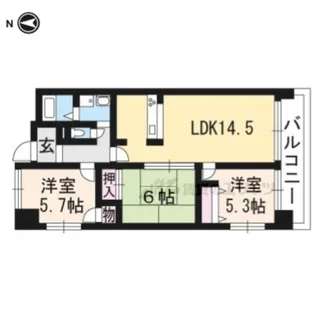 アメニティーRITTO【5階】の間取り