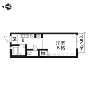 1Rの間取り画像