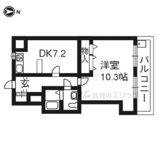 エスカル2六角【C-31号室】の間取り