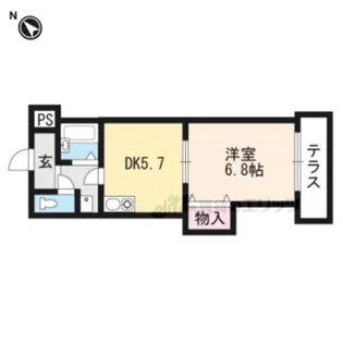 太陽ハイツ南草津【1階】の間取り