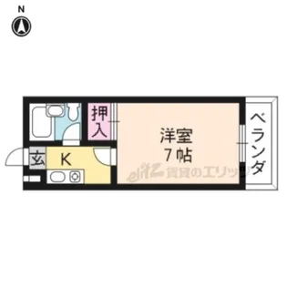 アークハイツ城南宮【5階】の間取り