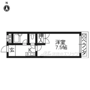 ノースゲート【201号室】の間取り