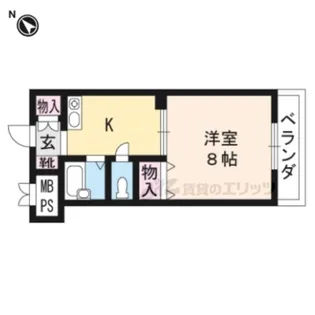 セラー野村【303号室】の間取り