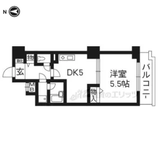 ライオンズマンション四条堀川第二【305号室】の間取り