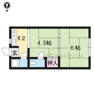 コーポ藤本【203号室】の間取り