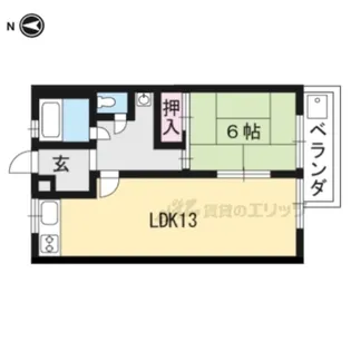 ニューシャルマン【208号室】の間取り