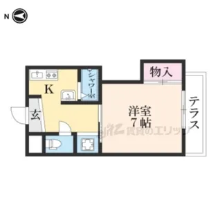 メゾン東大津【106号室】の間取り