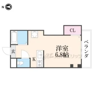 メゾン東大津【308号室】の間取り