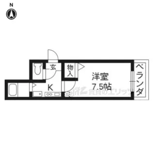 ブロッサム大徳寺【201号室】の間取り