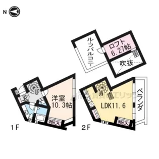 PARK HILLS OYAKE 1【201号室】の間取り