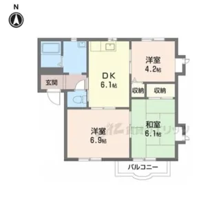グランデージ【A205号室】の間取り