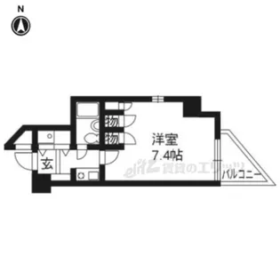 アクシルコート京都二条イースト【101号室】の間取り