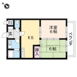 ガーデンハイツ広野【103号室】の間取り