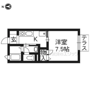 ドミール向日【203号室】の間取り