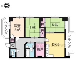 グレース北園【103号室】の間取り
