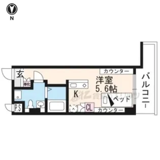 コスモL下鴨【304号室】の間取り