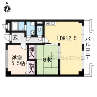 Kグランド樋爪【303号室】の間取り