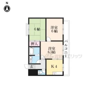 エクシード西大津【1階】の間取り
