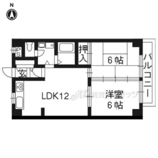 シャトル朱雀【503号室】の間取り