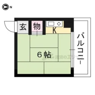 うずまさハイツ【408号室】の間取り