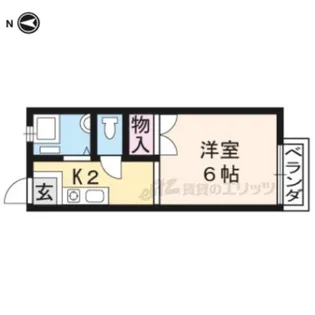 ハイツ詩仙院【202号室】の間取り