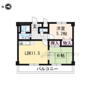 ヴェルドミール【202号室】の間取り