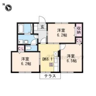 シャンノール【101号室】の間取り