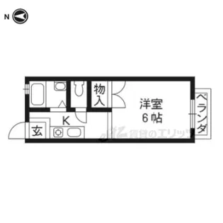 ハイツシティ丹波橋【101号室】の間取り