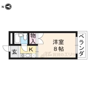 プロムナード宝ヶ池【1階】の間取り