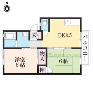 パティオインC棟【2階】の間取り