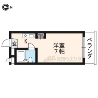 CIEUX京都【102号室】の間取り
