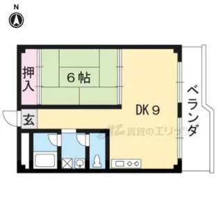 山科ハイツ【264号室】の間取り