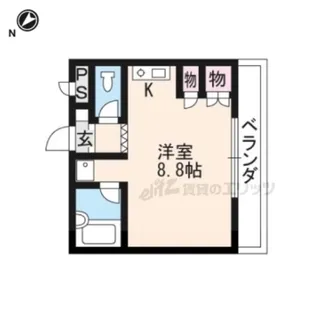 ブライトソレム2【102号室】の間取り