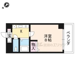 パレ南笠佐わらび【602号室】の間取り