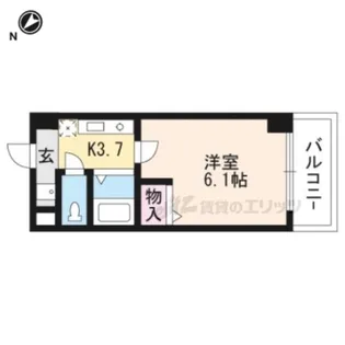 パレ南笠佐わらび【211号室】の間取り