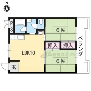 エバー・グリーン宇治弐番館【3階】の間取り