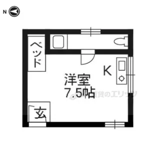 ハイツ元気【202号室】の間取り