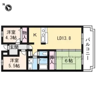 ムーランマルシェ25【205号室】の間取り