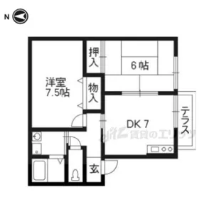 ガーデンヒルズ州見【103号室】の間取り