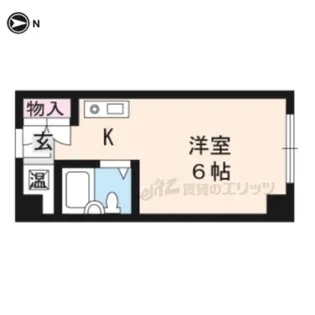 パティオ林【506号室】の間取り