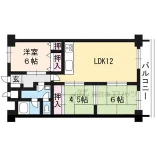 リバーヒルズ【202号室】の間取り