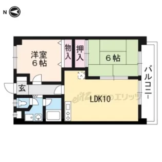 エミナール南草津【6階】の間取り