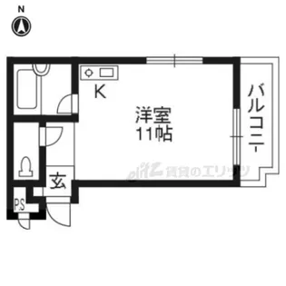プルミエール勧修寺【506号室】の間取り