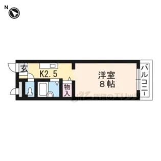 ラ・セーヌ蛍谷【202号室】の間取り