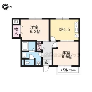 アウローラA【A202号室】の間取り