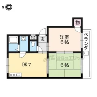 パラドール桂【401号室】の間取り